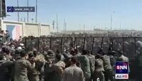 شکسته شدن سد نیروهای نظامی براثر ازدحام جمعیت در مرز شلمچه