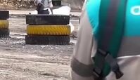 لحظه عجیب سقوط یک تکه ابر روی زمین !