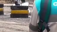 لحظه عجیب سقوط یک تکه ابر روی زمین !